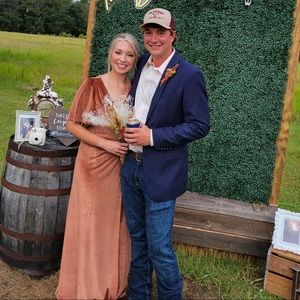 Meghan Spice Velvet wrap Dress